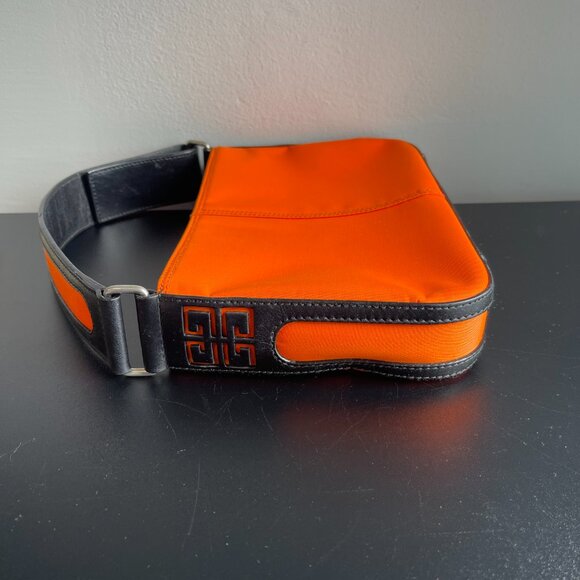 Givenchy Nylon and Calf Leather Handbag - Orange - Preowned - Picture 4 of 15